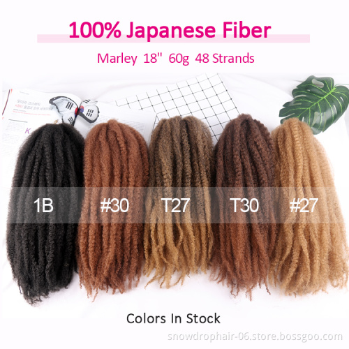 Julianna Free Sample 18 Inch Synthetic Crochet Extensions Afro Kinky Braid Cuban Twist Marley Hair